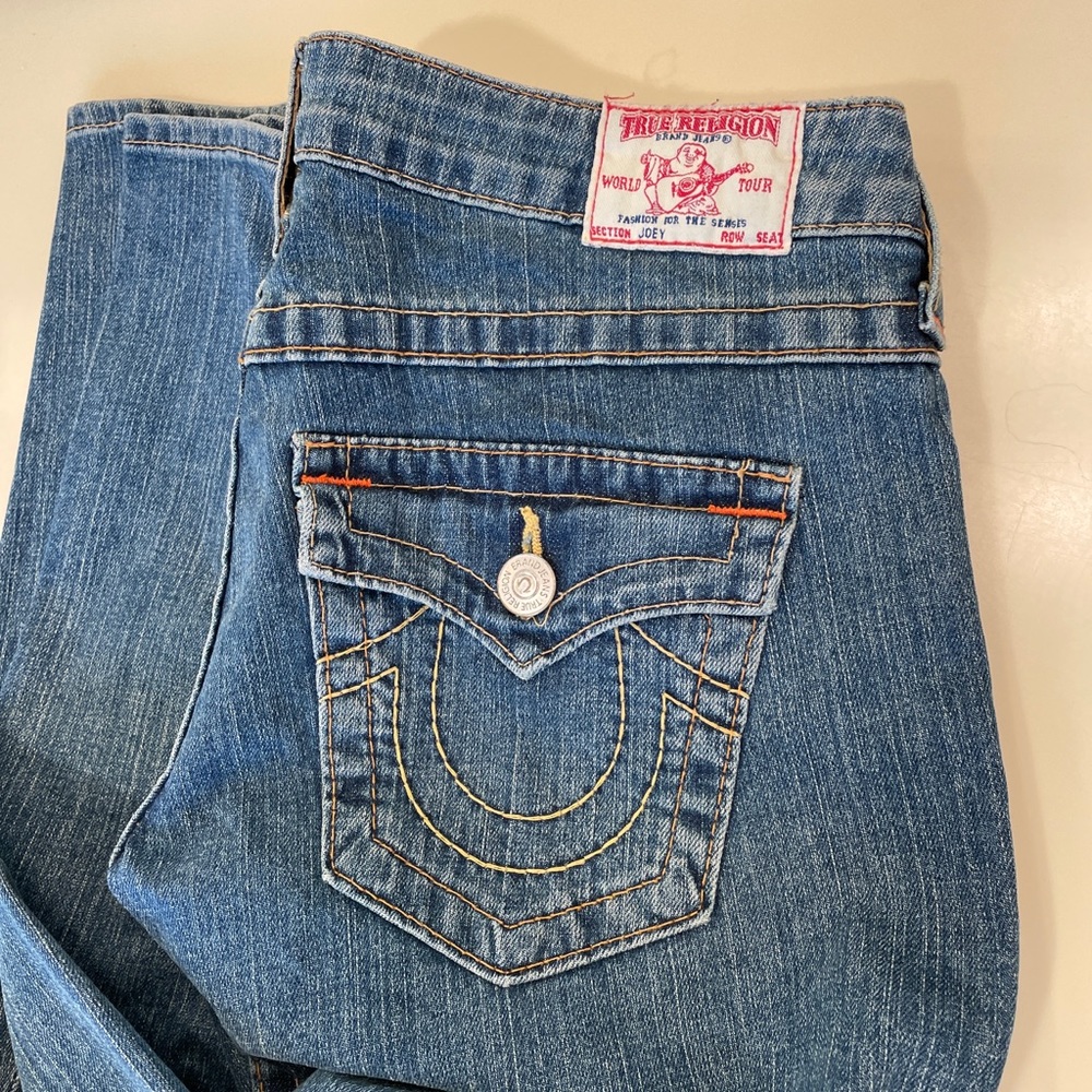 True religion Joey flare leg jeans. Medium wash 29